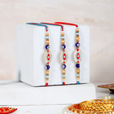 Pack Of 3 Kundan Nazar Evil Eye Rakhi