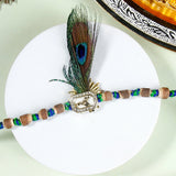 Pack Of 3 Krishna Morpankh Rakhi
