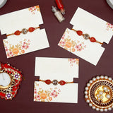 Pack Of 3 Red Leaf Stone Rakhi