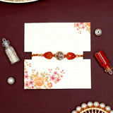 Red Leaf Stone Rakhi