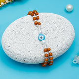 Twin Strand Wooden Evil Eye Rakhi Set