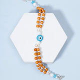 Evil Eye Double Beaded Bracelet Rakhi For Brother