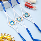 Pack Of 3 Evil Eye Charm Rakhi with White Dori