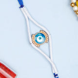 Pack Of 3 Evil Eye Charm Rakhi with White Dori