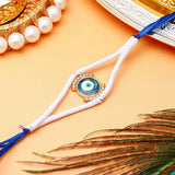 Pack Of 5 Evil Eye Charm Rakhi with White Dori