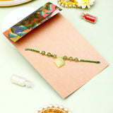Pack Of 3 Olive Leaf Crystal Rakhi