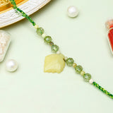 Pack Of 5 Olive Leaf Crystal Rakhi