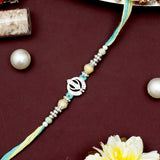 Pack Of 5 Khanda Pastel green Rakhi