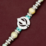 Pack Of 5 Khanda Pastel green Rakhi