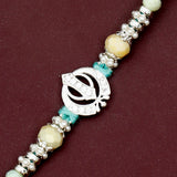 Khanda Pastel Green Rakhi