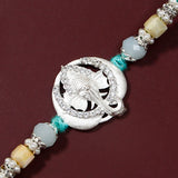 Pack Of 2 Silver Ganesha Mint Rakhi