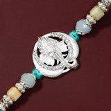 Pack Of 5 Silver Ganesha Mint Rakhi