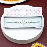 Silver Ganesha Mint Rakhi