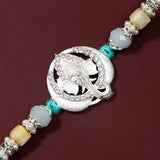 Silver Ganesha Mint Rakhi