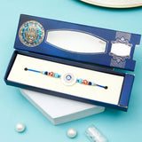 Pack Of 2 Rhinestone Evil Eye Marble Rakhi