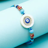 Pack Of 2 Rhinestone Evil Eye Marble Rakhi