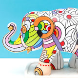 Happy Peace, Love & Music Elephant Statue | By Elephant Parade