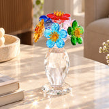 Rainbow Blossom Crystal Vase