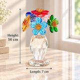 Rainbow Blossom Crystal Vase