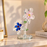 Sapphire & Blush Crystal Blossoms