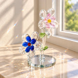 Sapphire & Blush Crystal Blossoms
