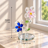 Sapphire & Blush Crystal Blossoms