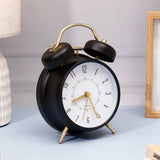 Black & Gold Twin Bell Alarm Clock
