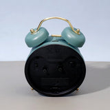 Teal & Gold Twin Bell Alarm Clock