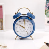 Blue & Gold Twin Bell Alarm Clock
