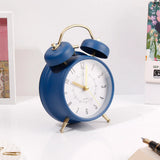 Blue & Gold Twin Bell Alarm Clock