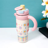 Floral Print Sipper Tumbler with Handle