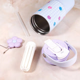 Gingham Floral Print Sipper Tumbler