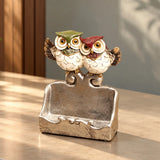 Owl Couple Polyresin Showpiece