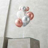 Rose Gold & Silver Balloon Stand Bouquet