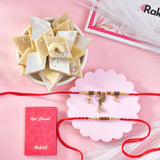 Blessed Designer Rakhi with Kaju Katli Sweet