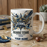 Gujarat Cricket Fan Personalized Mug with Name