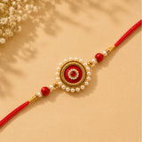 Ethnic Pearl Bhaiya Bhabhi Rakhi with Premium Cashews | Rakhi Gift Set