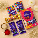 Celestial Pearl Beads Rakhi with Cadbury Chocolates | Rakhi Gift Online