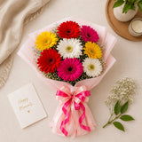 8 Rainbow Gerbera Mixed Bouquet