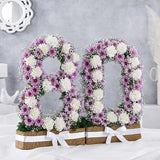 30 White Carnations & Purple Daisy Grand Bouquet