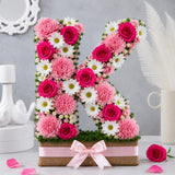 White Daisy, Pink Rose & Carnation Mixed Bouquet - Personalised Birthday Gift