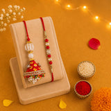 Lumba & Pearl Rakhi with Dairy Milk Chocolates | Bhaiya Bhabhi Rakhi Gift