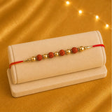 Rudraksha Rakhi with Milk Cake & Cashews | Rich Raksha Bandhan Gift Hamper