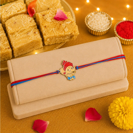 Bal Ganesha Kids Rakhi with Soan Papdi | Festive Rakhi Sweet Gift for Children