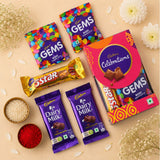 Pearl Beads Rakhi with Cadbury Chocolates | Elegant Rakhi Gift Set