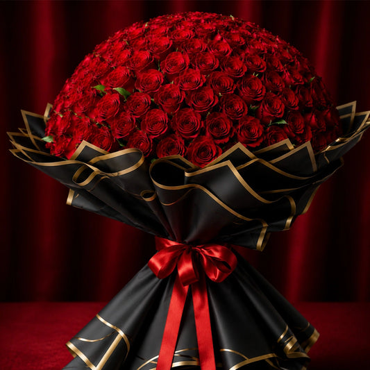 250 Red Roses in Premium Paper Grand Bouquet - Ultimate Anniversary Gift