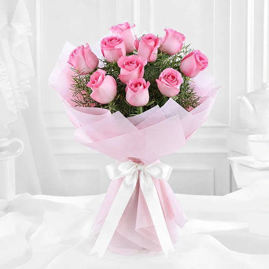 Send Pink Rose Bouquet Online - Same Day Delivery | Archies