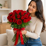 20 Red Roses Hand-Tied Bouquet