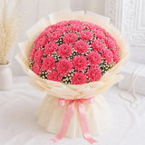 50 Baby Pink Carnations Grand Bouquet - Luxurious Birthday & Anniversary Gift