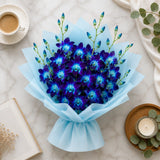 Exotic Blue Orchid Flower Arrangement